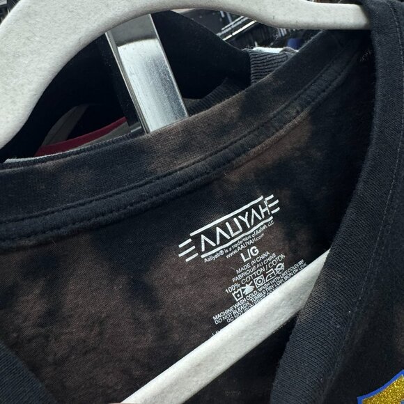 Vintage Aaliyah Mineral Wash T-Shirt Size Large | Y2K R&B Graphic Tee 90s Style - Picture 5 of 7